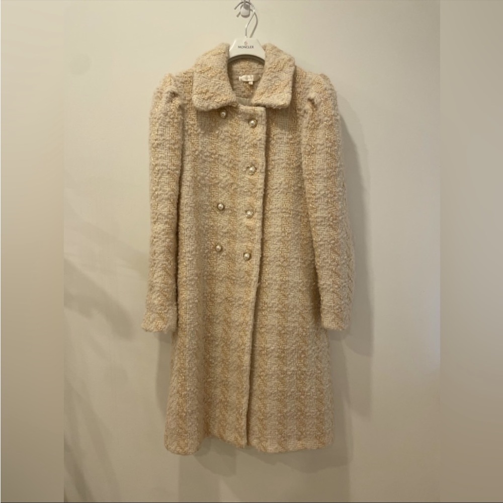 LoveShackFancy Armstrong Houndstooth Wool Coat - Picture 3 of 7